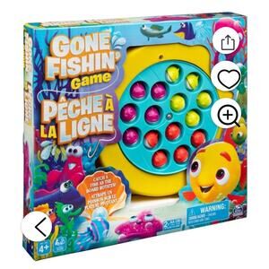 Set of 2 New Gone Fishin Board Game For Kids Families Age Four And Up